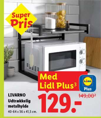 LIVARNO Udtrækkelig metalhylde