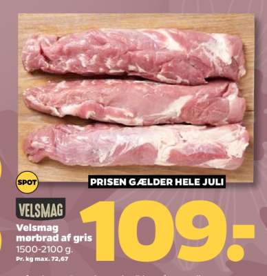 Velsmag mørbrad af gris