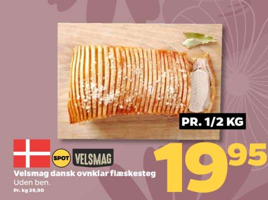 Velsmag dansk ovnklar flæskesteg