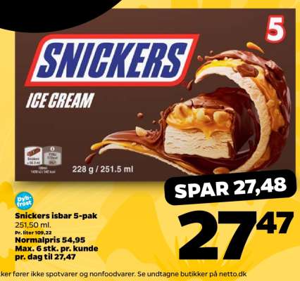 Snickers isbar 5-pak