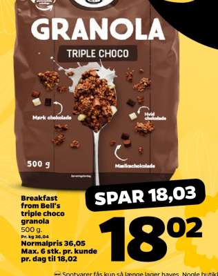 Bell's Triple Choco Granola