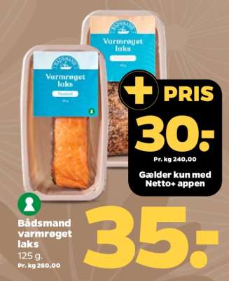 Bådsmænd varmrøget laks