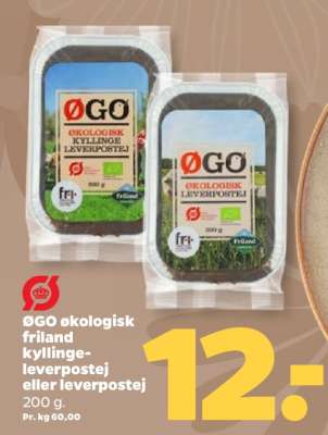 ØGO økologisk friland kyllinge-leverpostej eller leverpostej