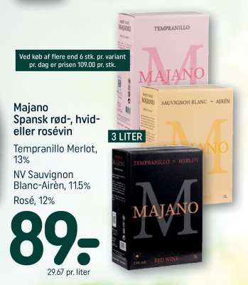 Majano Spansk rød-, hvid- eller rosévin