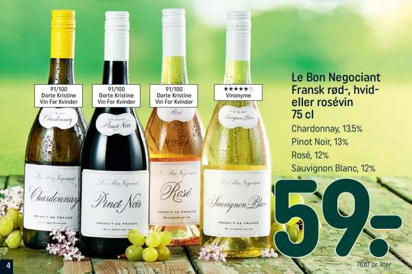 Le Bon Negociant Fransk rød-, hvid- eller rosévin, 75 cl