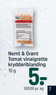 Nemt & Grønt Tomat vinaigrette krydderiblanding