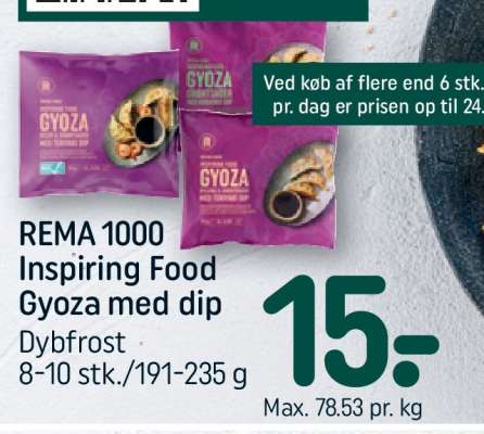 REMA 1000 Inspiring Food Gyoza med dip