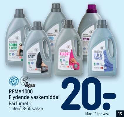 REMA 1000 flydende vaskemiddel