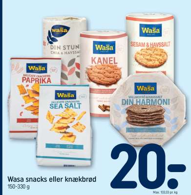 Wasa snacks eller knækbrød
