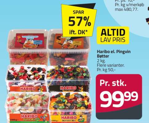 Haribo el. Pingvin Bøtter