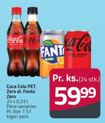 Coca Cola PET, Zero el. Fanta Zero