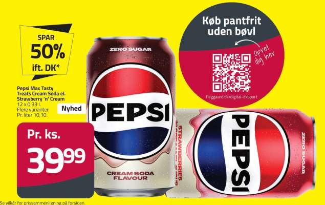 Pepsi Max Tasty Treats Cream Soda el. Strawberry n' Cream