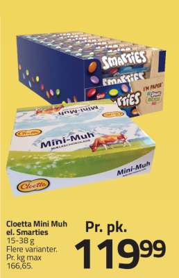 Cloetta Mini Muh el. Smarties