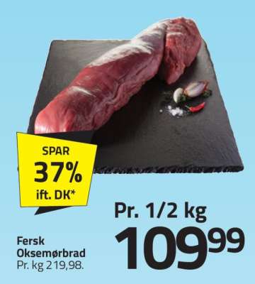 Fersk Oksemørbrad
