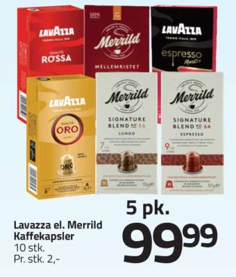 Lavazza el. Merrild Kaffekapsler