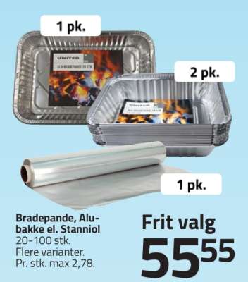 Bradepande, Alubakke el. Stanniol