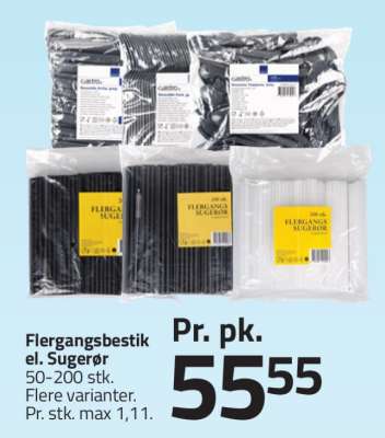 Flergangsbestik el. Sugerør