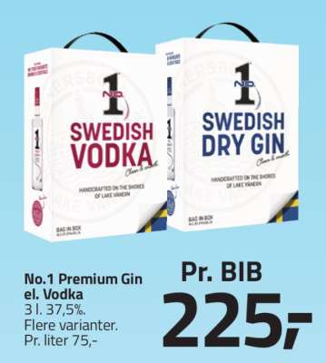 No.1 Premium Gin el. Vodka