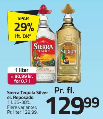 Sierra Tequila Silver el. Reposado