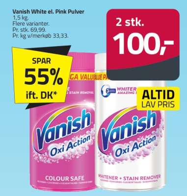 Vanish White el. Pink Pulver