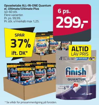 Opvasketabs ALL-IN-ONE Quantum el. Ultimate/Ultimate Plus