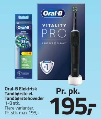 Oral-B Elektrisk Tandbørste el. Tandbørstehoveder