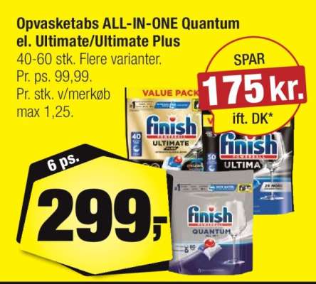 Opvasketabs ALL-IN-ONE Quantum el. Ultimate/Ultimate Plus
