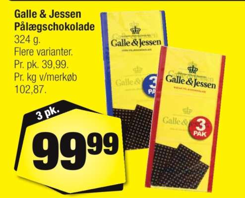 Galle & Jessen pålægschokolade