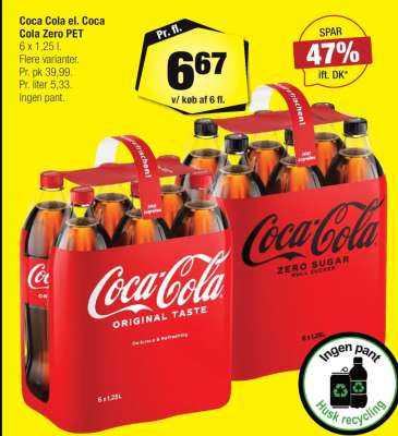 Coca Cola el. Coca Cola Zero PET