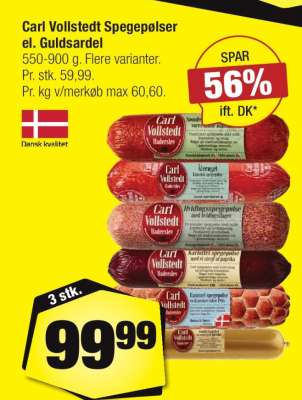 Carl Vollstedt Spegepølser el. Guldsardel