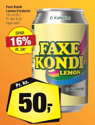 Faxe Kondi Lemon 0 kalorier
