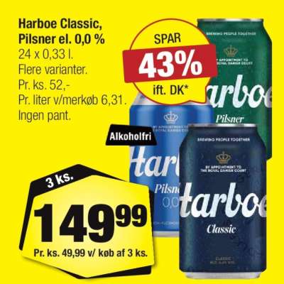 Harboe Classic, Pilsner el. 0,0 %