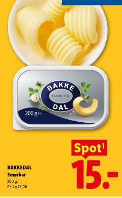 Bakkedal smørbar