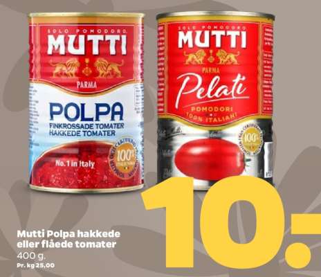 Mutti Polpa hakkede eller flåede tomater