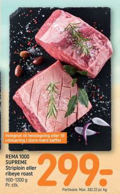 REMA 1000 SUPREME Striploin eller ribeye roast