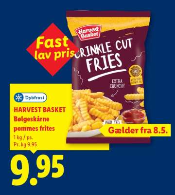 HARVEST BASKET Bølgeskårne pommes frites