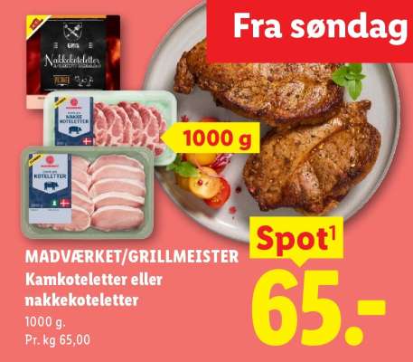 MADVÆRKET/GRILLMEISTER Kamkoteletter eller nakkekoteletter