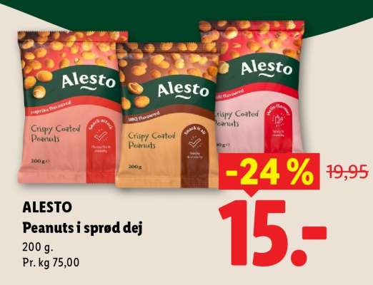 ALESTO Peanuts i sprød dej