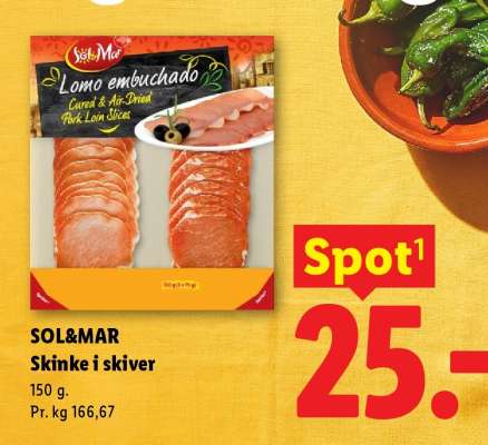 SOL & MAR Skinke i skiver