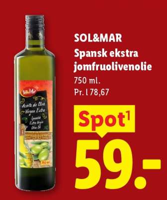 SOL&MAR Spansk ekstra jomfruolivenolie