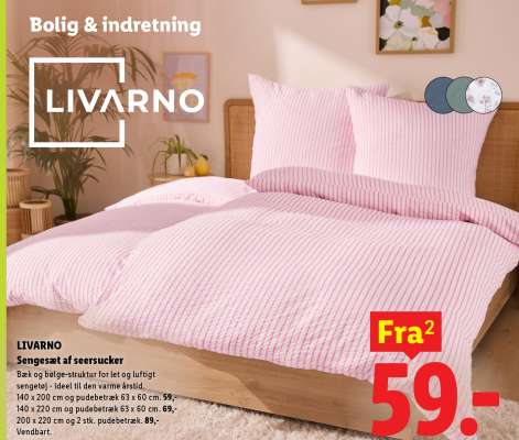 LIVARNO Sengesæt af seersucker