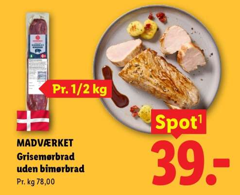 MADVÆRKET Grisemørbrad uden bimørbrad