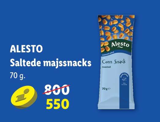 ALESTO Saltede majssnacks