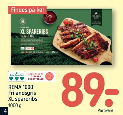 REMA 1000 Frilandsgris XL spareribs