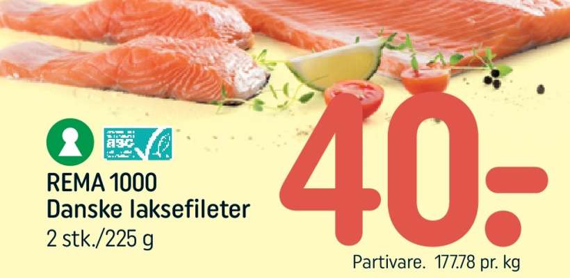 REMA 1000 Danske laksefileter