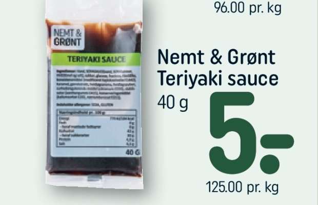 Nemt & Grønt Teriyaki sauce