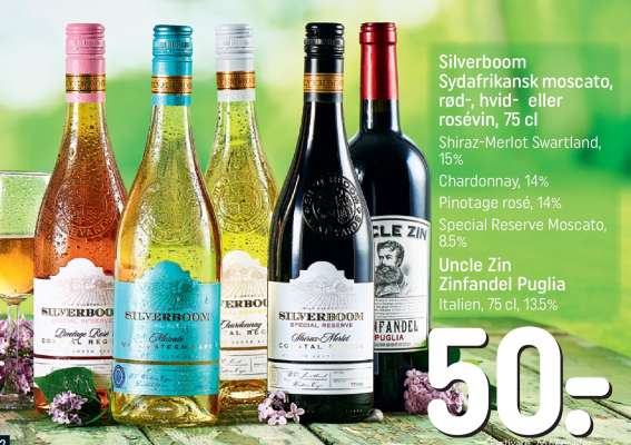 Silverboom Sydafrikansk moscato, rød-, hvid- eller rosévin, 75 cl