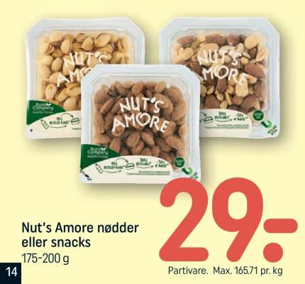 Nut's Amore nødder eller snacks