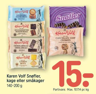 Karen Volf Snøfler, kage eller småkager