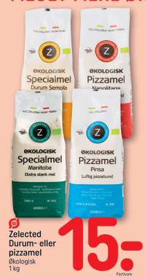 Zelected durum- eller pizzamel